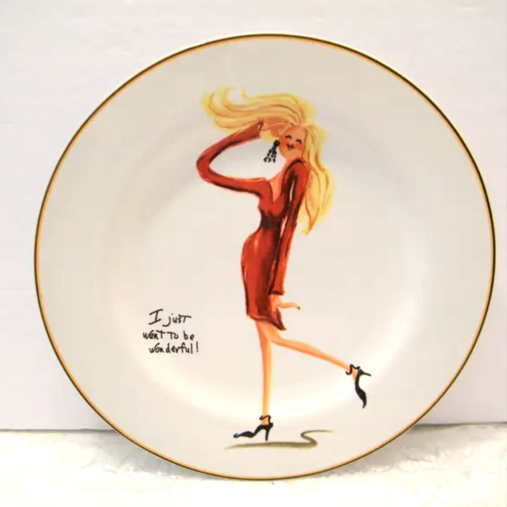 I Just Want to be Wonderful Glamour Girls Plate